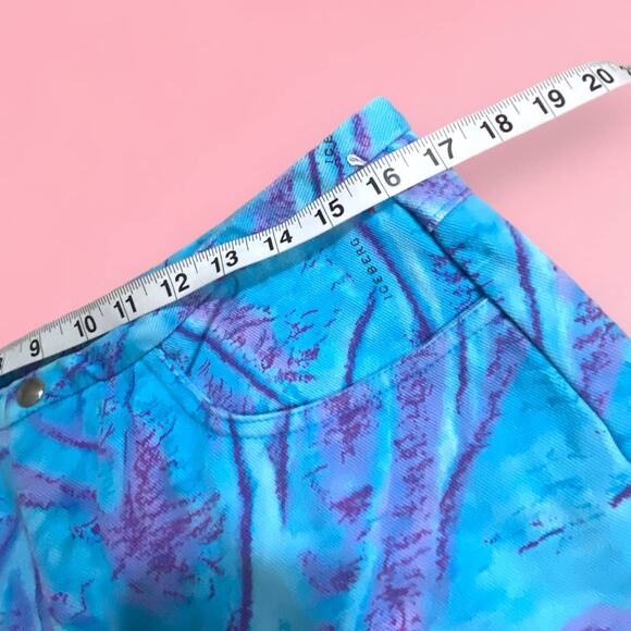 Iceberg RARE Vintage Denim Jeans Blue Purple Tie Dye Cotton Baggy Jeans Size 52 - Picture 5 of 9